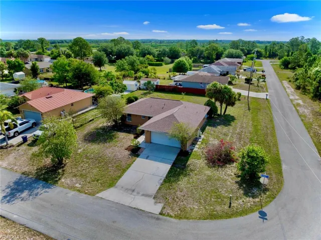 Aerial view of residential area