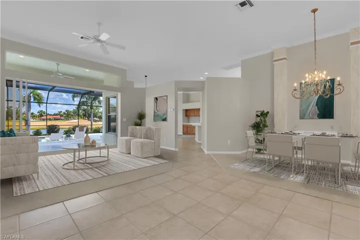 Classic Living & Family Room Layout (virtual furniture)