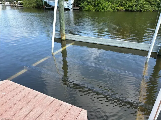 Waterfront dock featuring composite decking