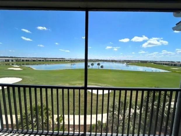 View of water and golf course