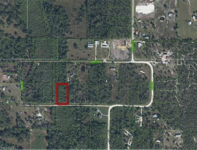 Map / location with property parcel outlined