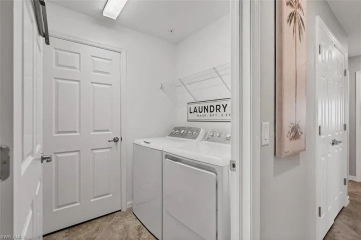 Laundry area with separate washer and dryer