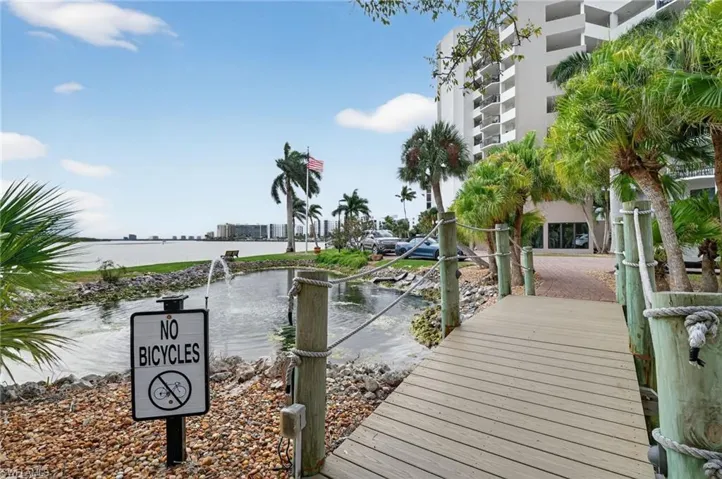 Dock with a water view