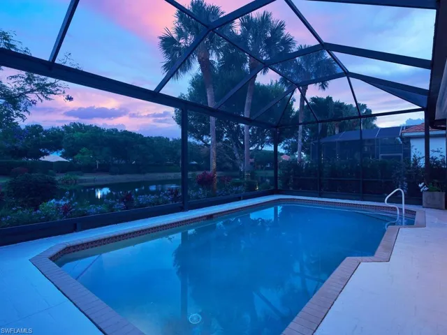 Pool at dusk