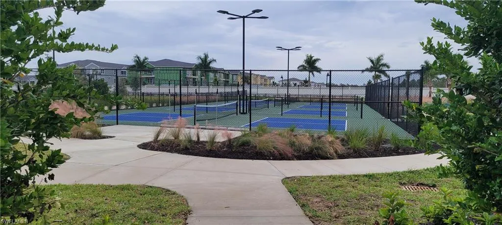 View of pickleball court