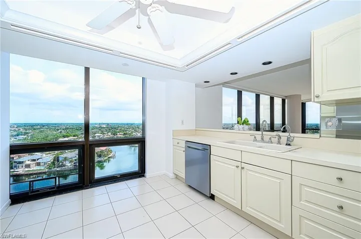 Kitchen with Bay Views and Sunrise