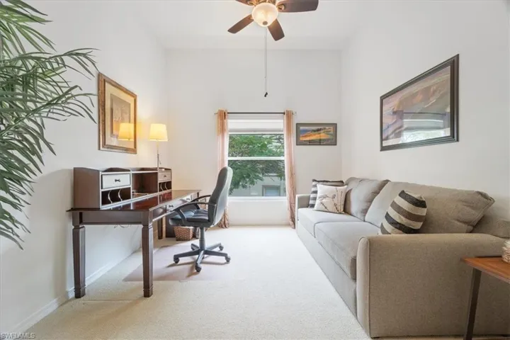 Den with pocket doors