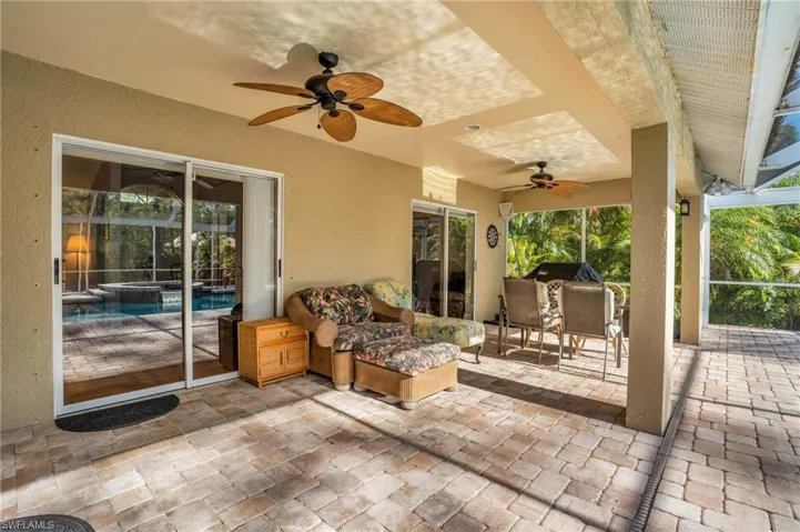 outside pool area
