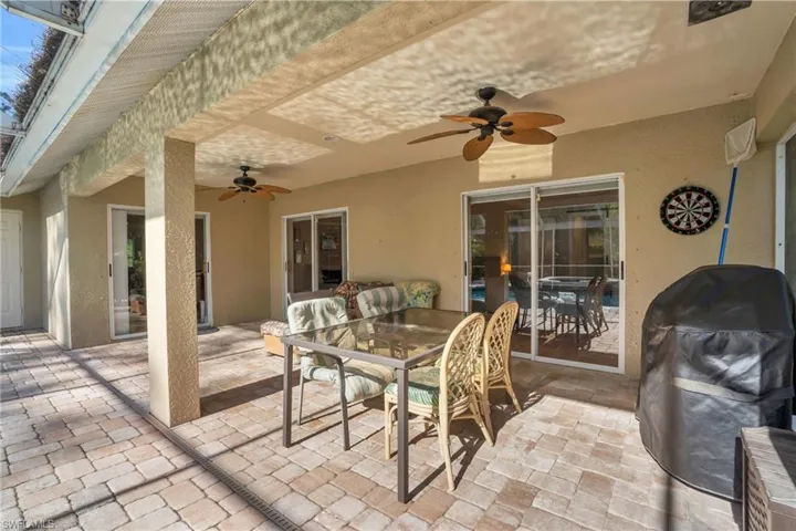 outside pool area