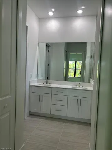 Bathroom featuring vanity