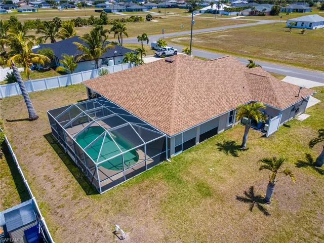 Aerial view with a residential view