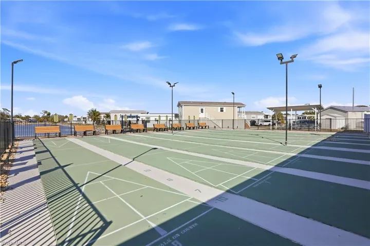 View of community with shuffleboard