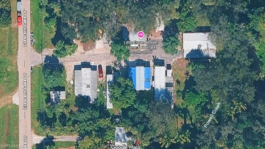 zoomed-in Little Grove aerial photo