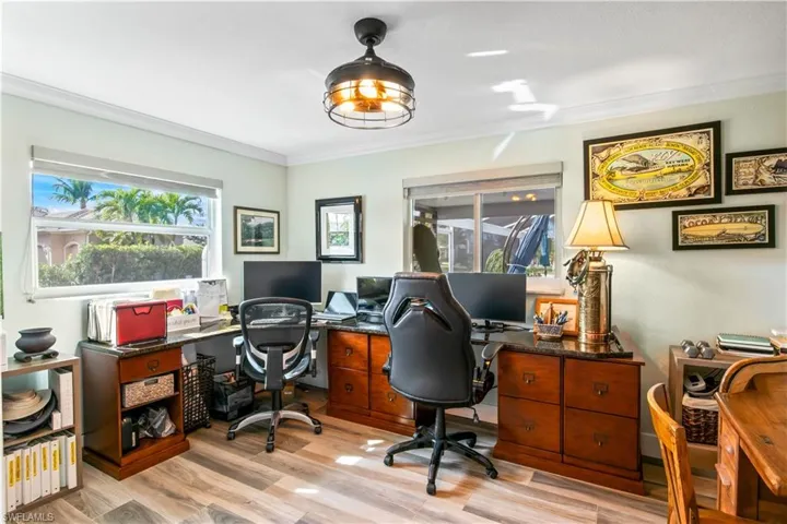 Versatile bedroom ideal for a home office, den, or guest suite.