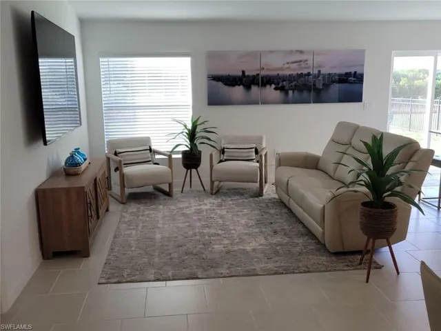 Spacious living area with natural light