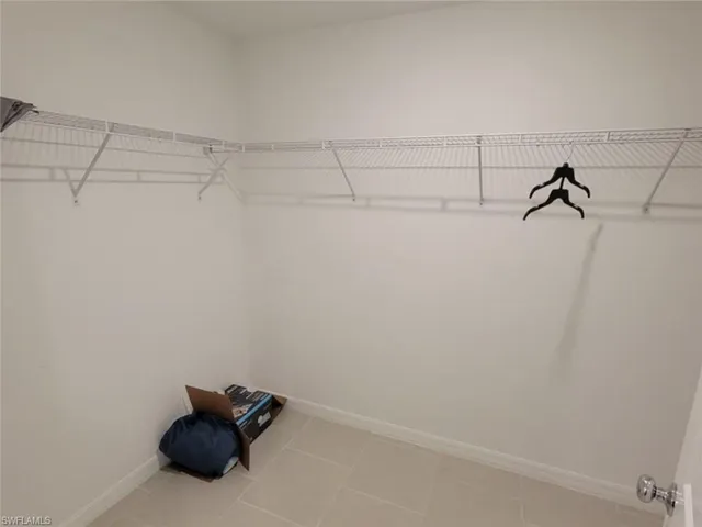 Spacious walk-in closet