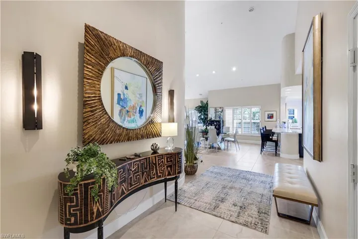 A warm and welcoming foyer greets you as you enter.