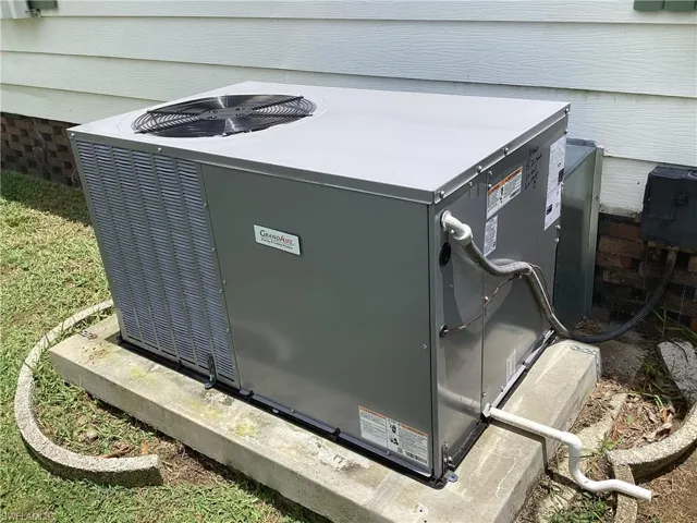 Exterior details with central AC unit