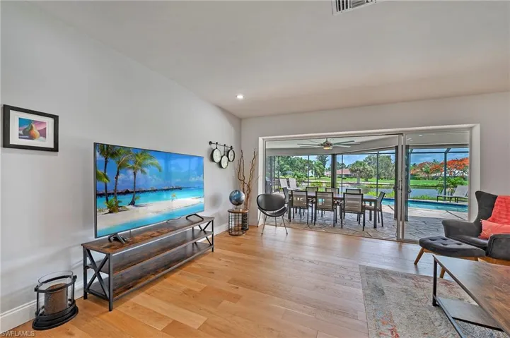 Living room with access to lanai