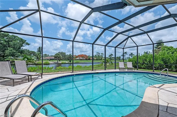 Private saltwater, heated pool with water view