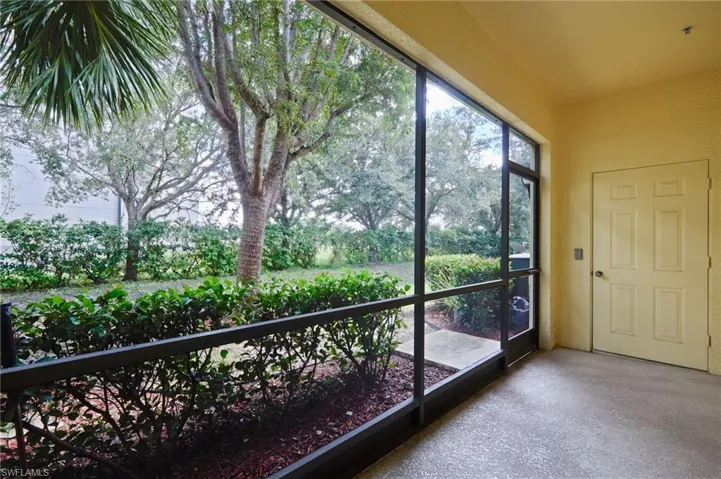Screened in Patio with storage closet