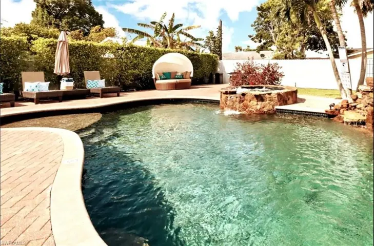 View of pool featuring a patio area