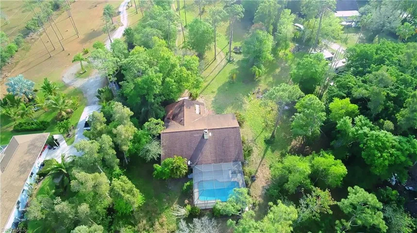 Birds eye view of property