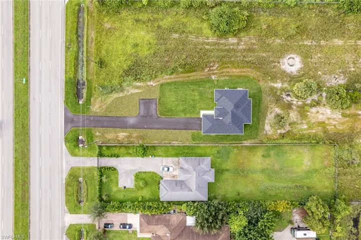 Birds eye view of property