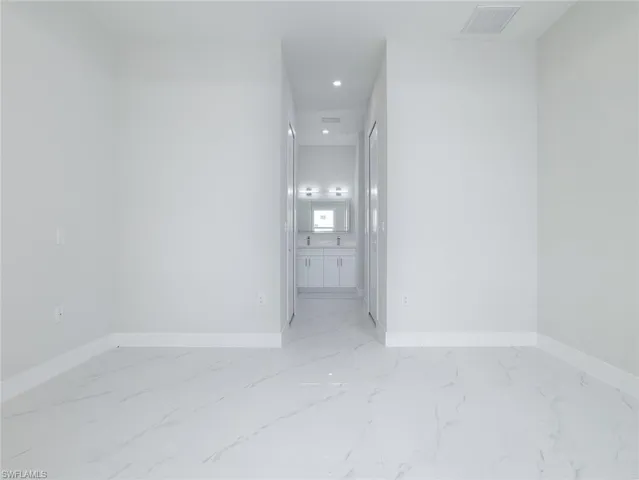 Master bedroom with double closet space