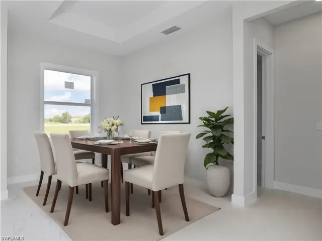 Dining space - image virtually staged