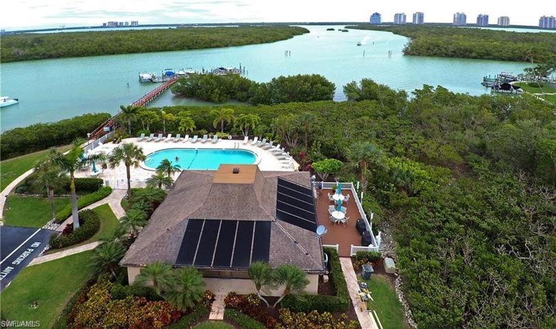 Large bayside pool, community room, bbq area.