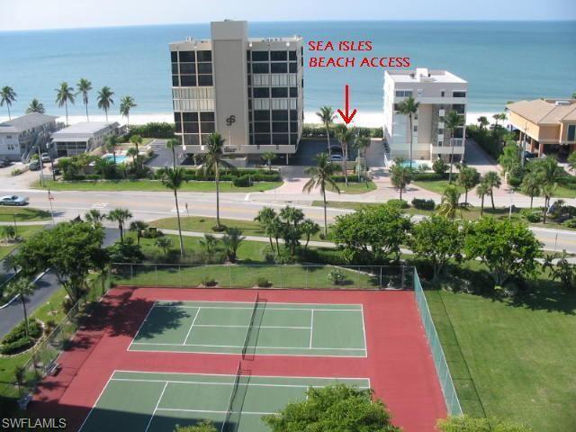 Very active pickle ball community. Beach Access across the street.