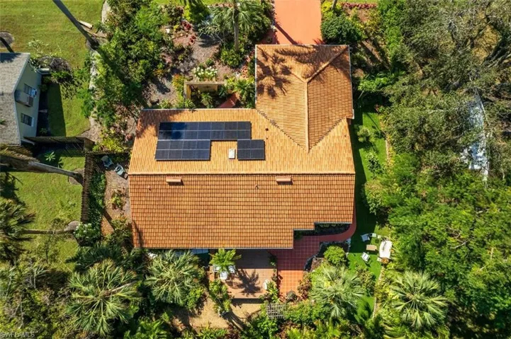 Birds eye view of property