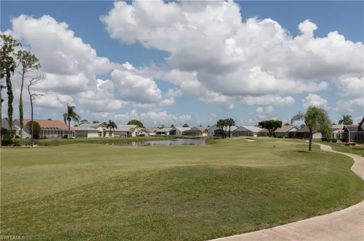 Surrounding community with a lawn