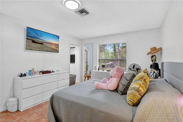 View of tiled bedroom