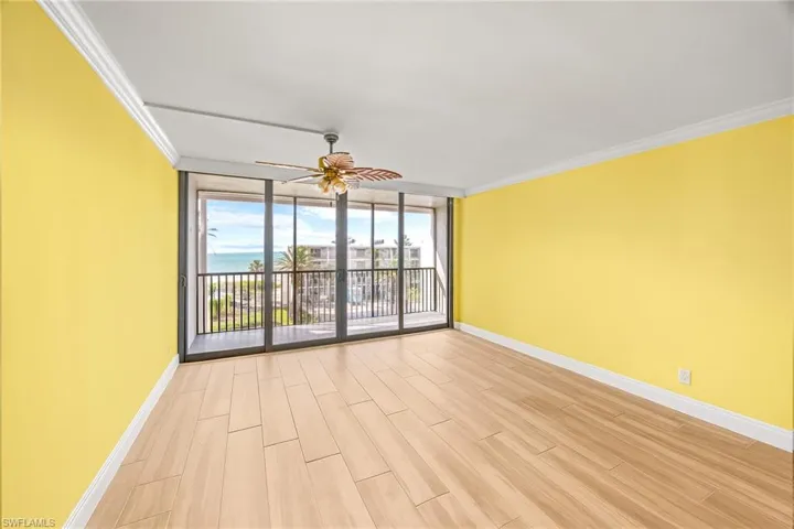 Tile floor in living/dining room at J404 Sundial West.