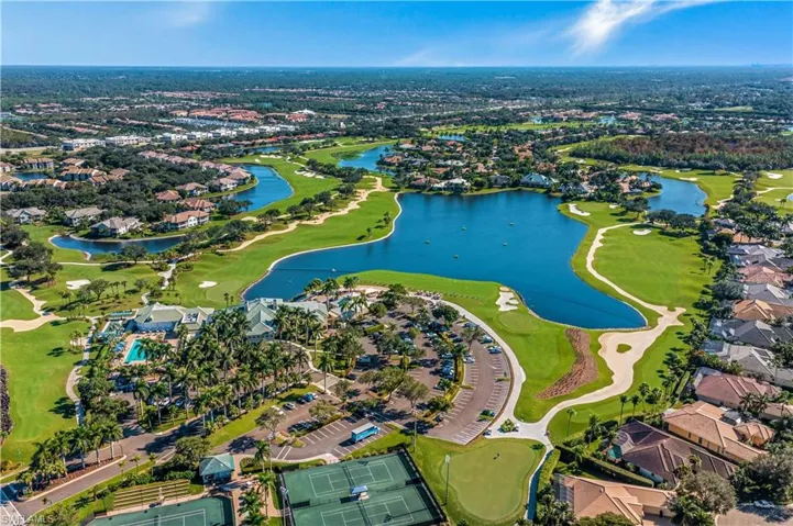 Aerial of Kensington's amenities and 18 hole golf course