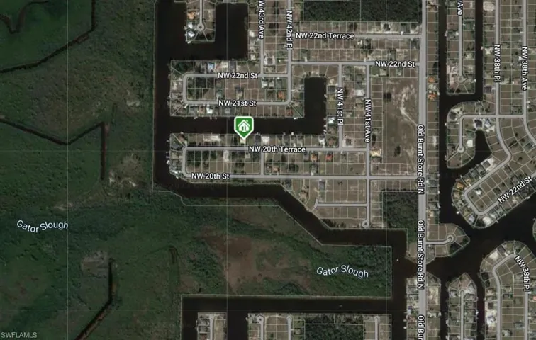 Home is located on the west side of Cape Coral on King Canal, in a small neighborhood. The North Spreader Waterway is to the left, along the mangroves, and takes boaters south out to the beaches & Gulf of Mexico.
