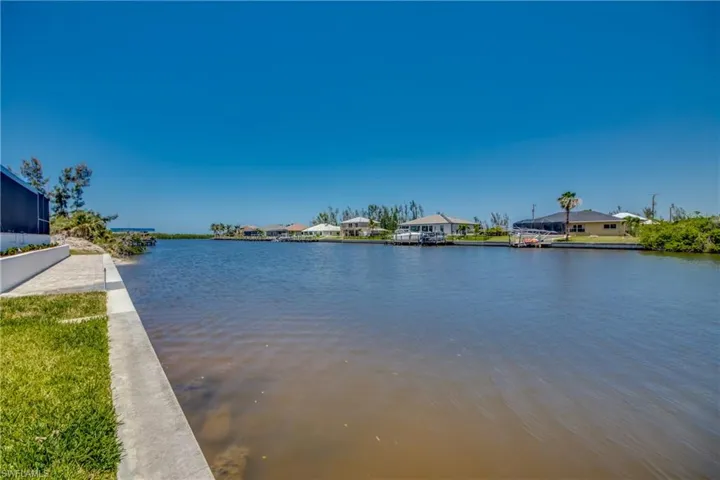 View of canal from backyard looking west to spreader waterway.