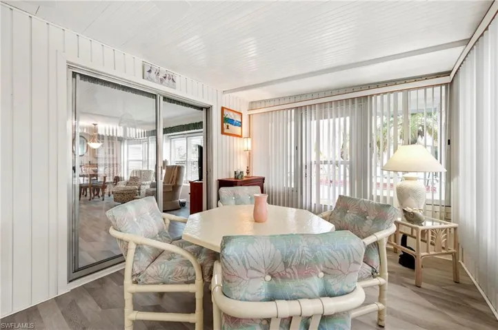 Dining space featuring wood finished floors