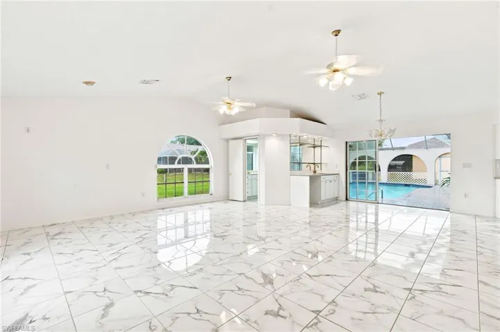 Enterainment Room in Built in bar with open Dining