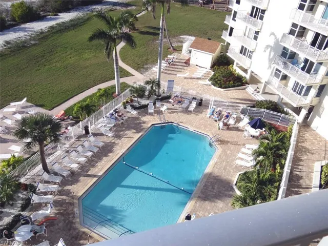 Community pool featuring a patio area