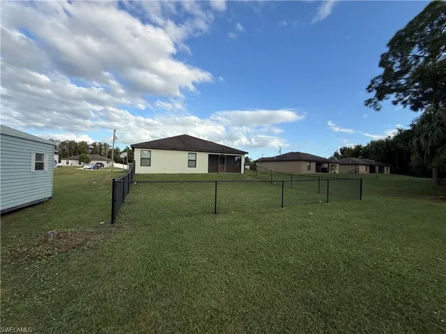 Newly fenced - portion of yard is now fenced.