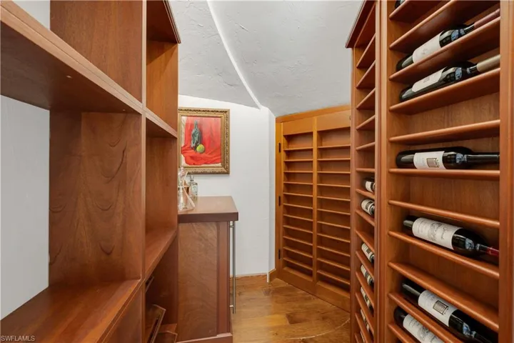 Wine storage, just off the kitchen.