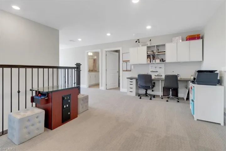 Loft, Office area with built in desk