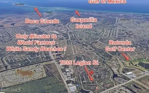 Aerial overview of property's location