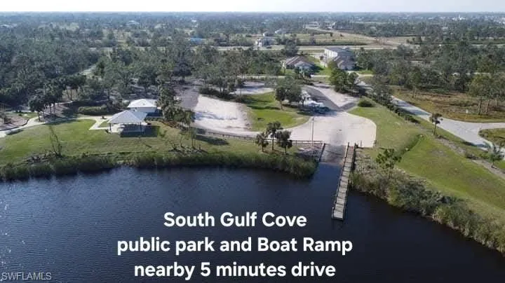 Aerial view of a large body of water