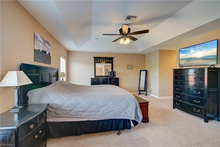 Notice the tray ceiling, adding a little touch of class