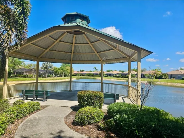A community pavilion on the water. A great spot to relax