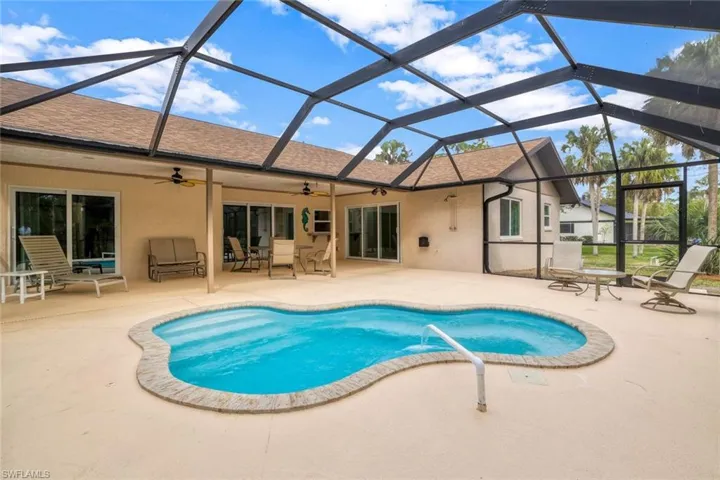 Oversized deck with soaking pool.
